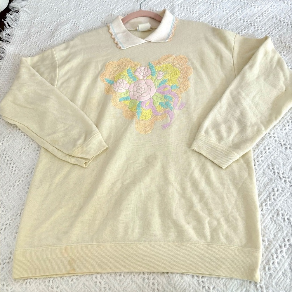 VINTAGE Bobby brooks sweater with collar size Large - Picture 2 of 10